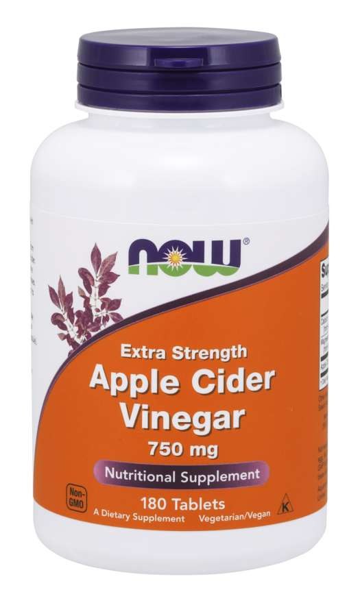 NOW FOODS ābolu sidra etiķis 750 mg 180 tabletes
