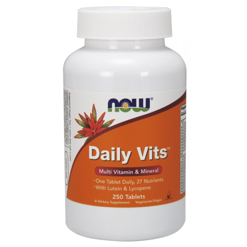 NOW FOODS Dienas vitamīni – vitamīni un minerālvielas, 250 tabletes
