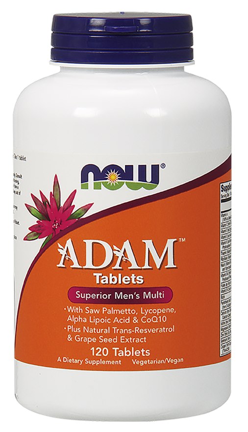 NOW FOODS ADAM multivitamīni un minerālvielas vīriešiem 120 tabletes
