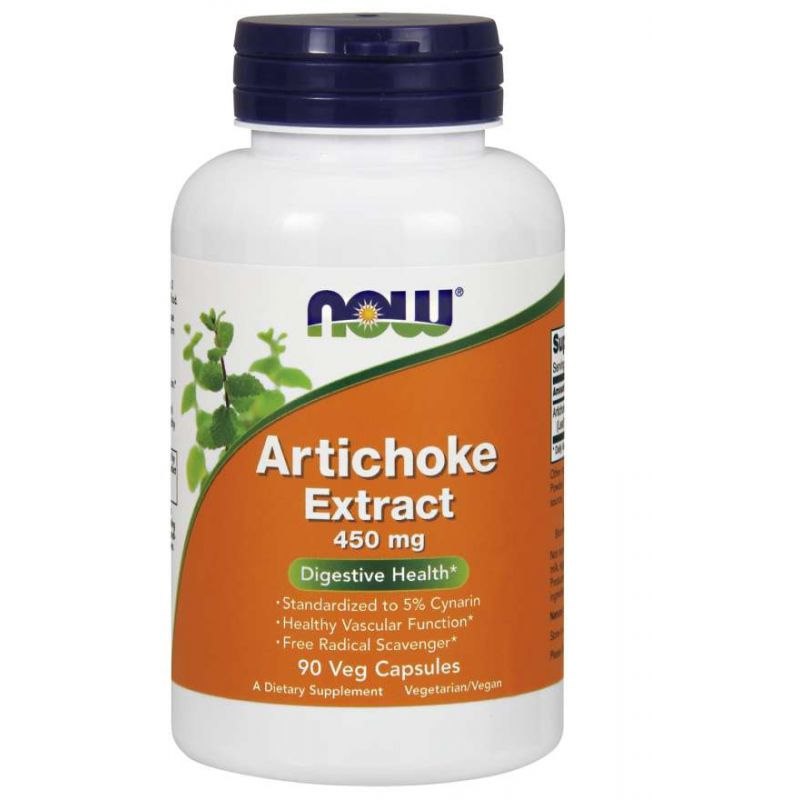 NOW FOODS artišoku ekstrakts – artišoku ekstrakts 450 mg 90 kapsulas