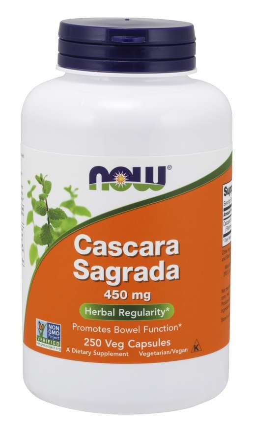 NOW FOODS Cascara Sagrada 450 mg 250 kapsulių - Magnis.lt