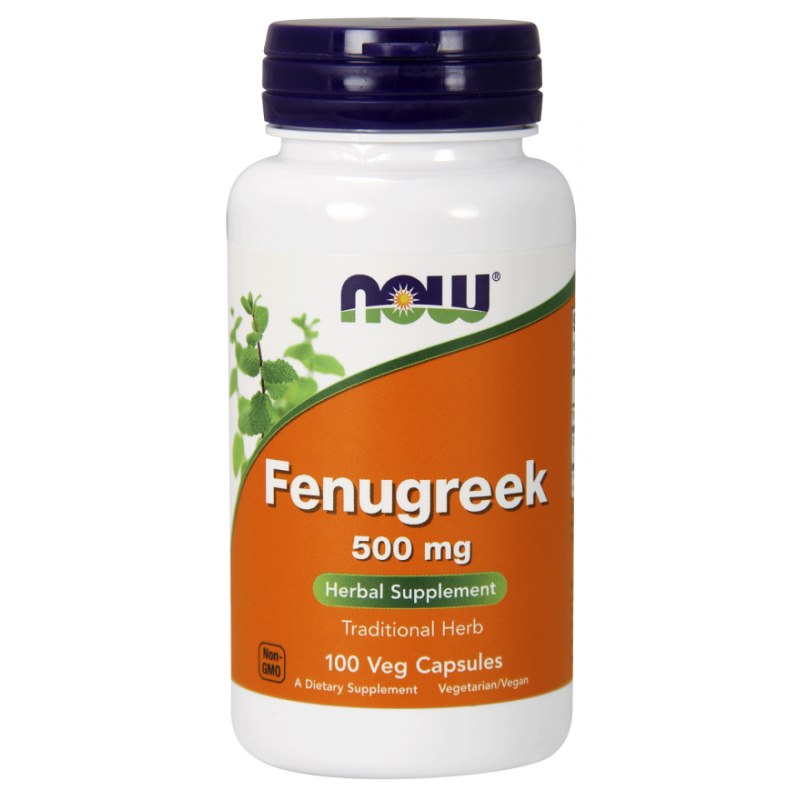 NOW FOODS Fenugreek - grieķu trigonella 500 mg 100 kapsulas