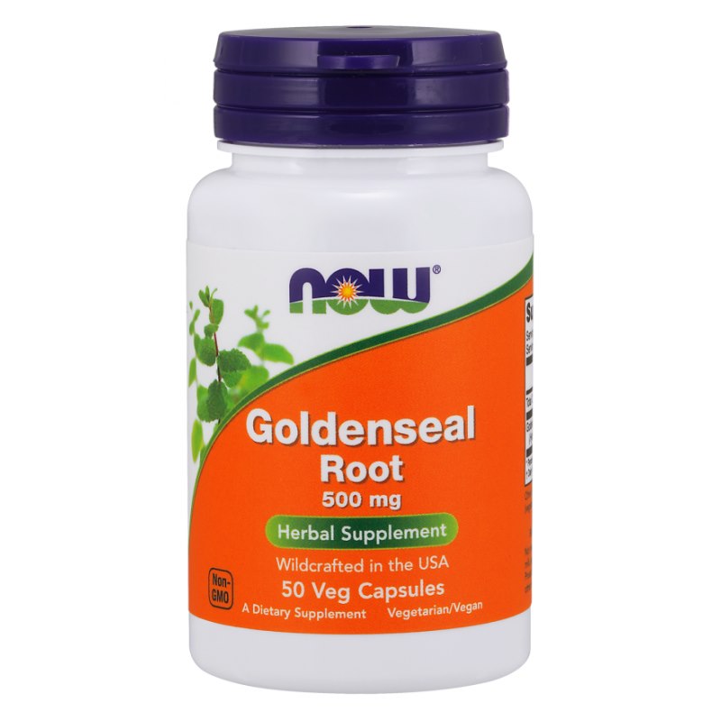 NOW FOODS Zeltgalvītes sakne 500 mg 50 kapsulas