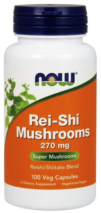 Now Foods Rei-Shi sēnes – Reishi un Shiitake 270 mg 100 kaps.