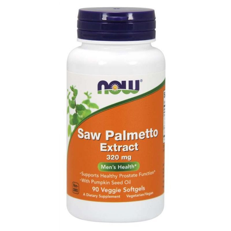 Now Foods Sabalpalmas ekstrakts – Sabalpalmas + ķirbju sēklu eļļa 320 mg standartizēta ekstrakta 90 kapsulas