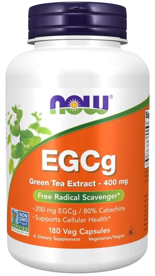 NOW FOODS EGCg zaļās tējas ekstrakts – zaļās tējas ekstrakts 400 mg 180 kapsulas