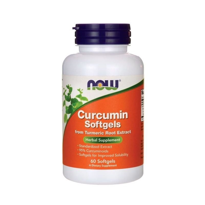 NOW FOODS Kurkumīns Curcuma Longa 95 % kurkuminoīdu 60 kapsulas