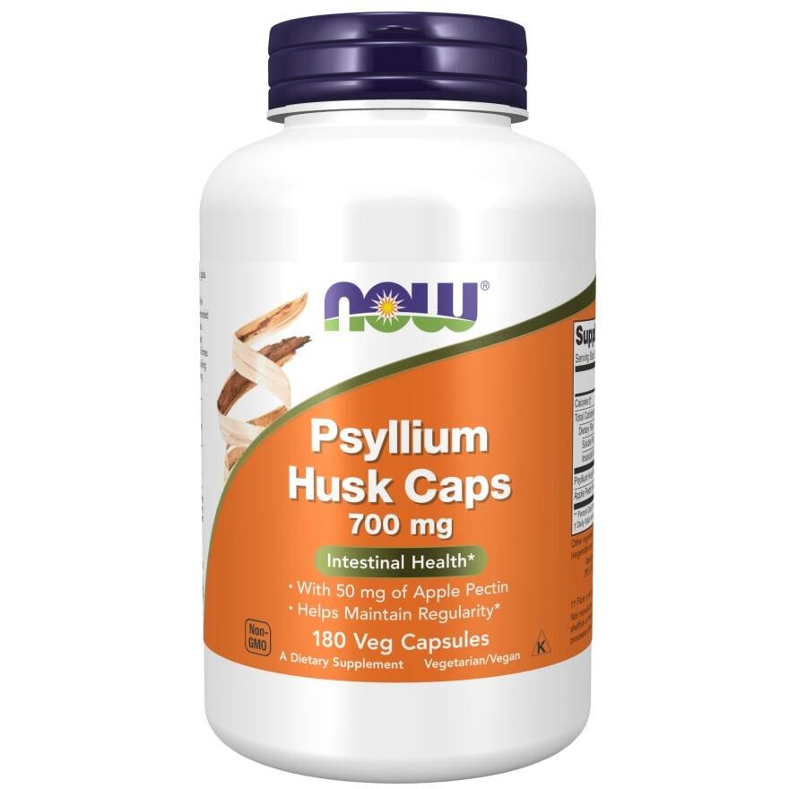 Now Foods Psyllium Husk and Pectin - Ceļtekas sēnalas 700 mg + pektīns 180 kaps.