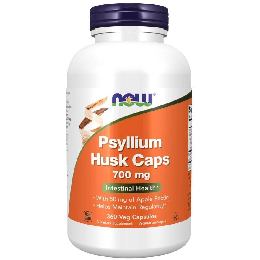 Now Foods Psyllium Husk and Pectin - Ceļtekas sēnalas 700 mg + pektīns 360 kaps.