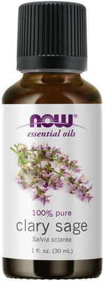 NOW FOODS Clary Sage — 100 % salvijas eļļa — salvija 30 ml