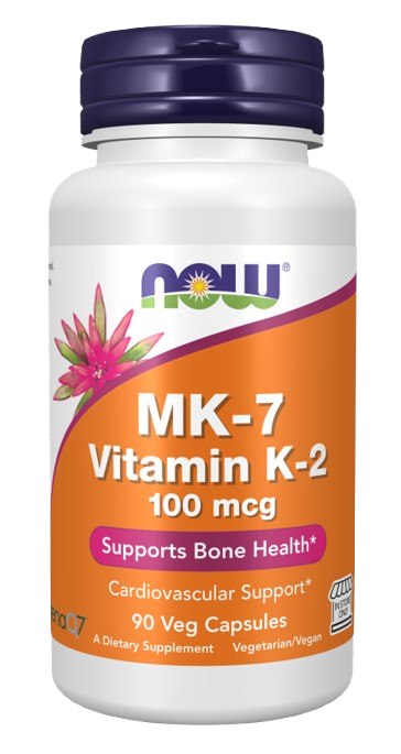 Now Foods vitamīns K2 MK7 100 µg 90 kapsulas
