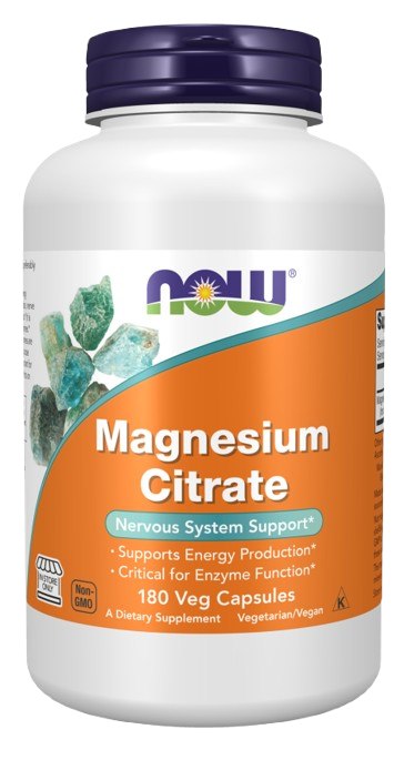 Now Foods magnija citrāts 180 kapsulas