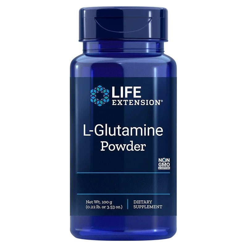 LIFE EXTENSION L-glutamīna pulveris – glutamīns 100 g