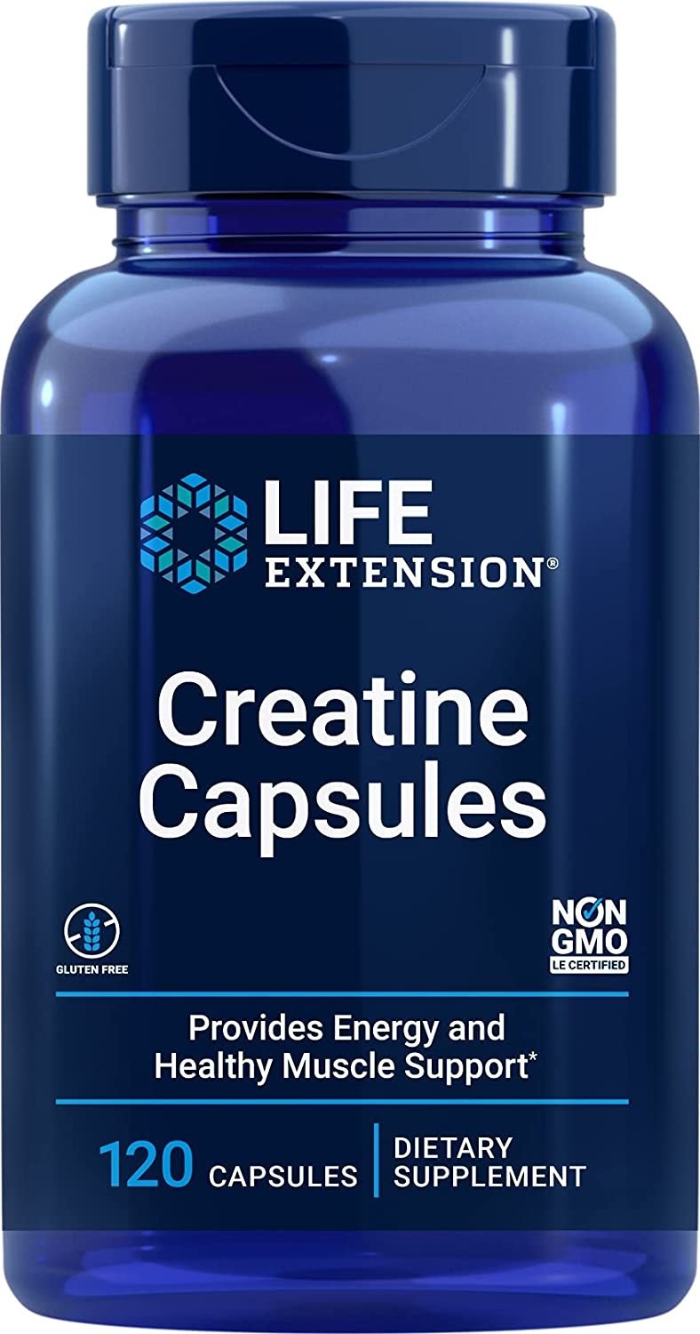Life Extension Kreatīns - kreatīna kapsulas 120 kapsulas
