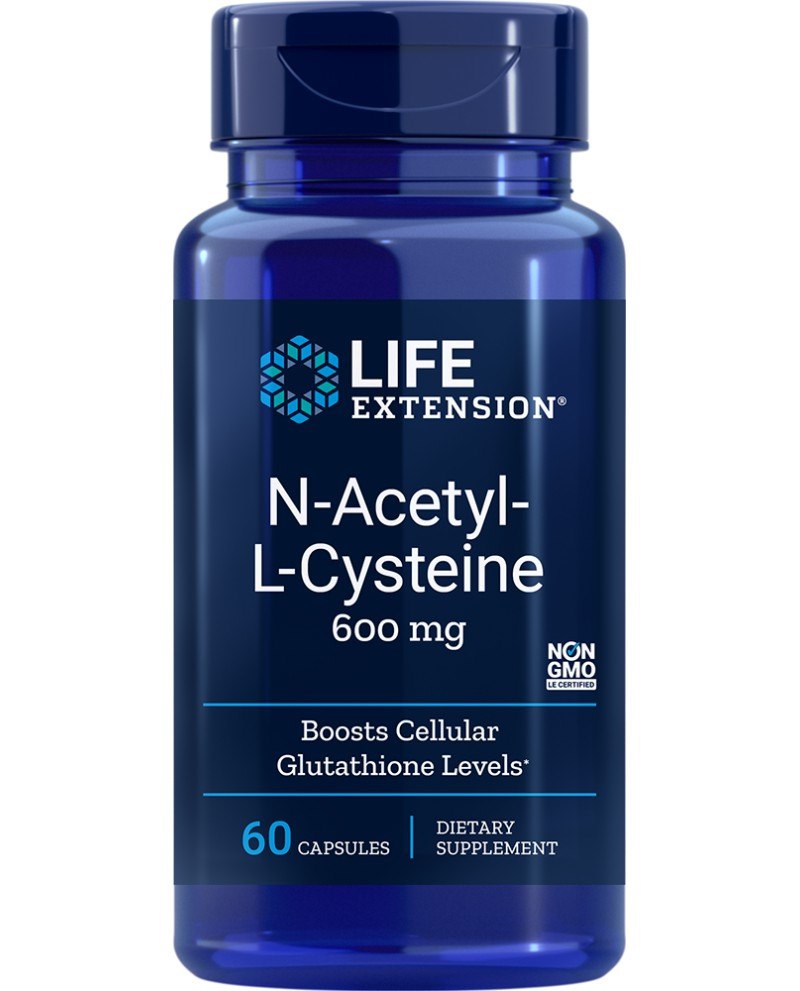 Life Extension NAC - N-acetil-L-cisteīns 60 kapsulas