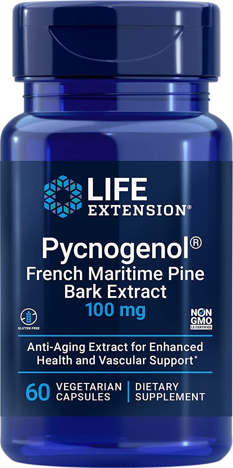 Life Extension Pycnogenol piekrastes priedes mizas ekstrakts 100 mg 60 kapsulas