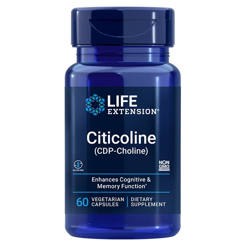 Life Extension Citikolīns - Citikolīna CDP-holīns 250 mg 60 kapsulas
