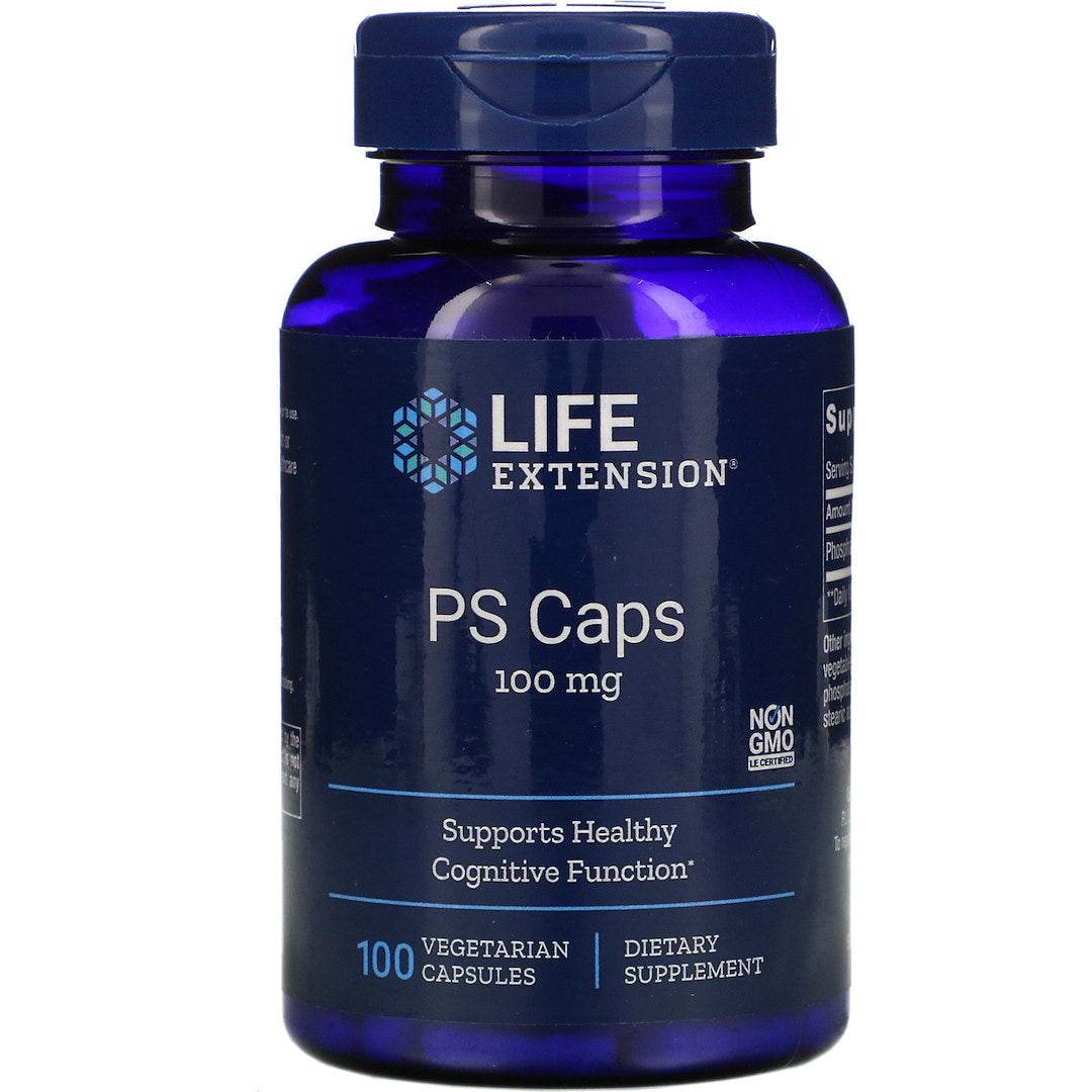 LIFE EXTENSION PS kapsulas - Fosfatidilserīns 100 kapsulas