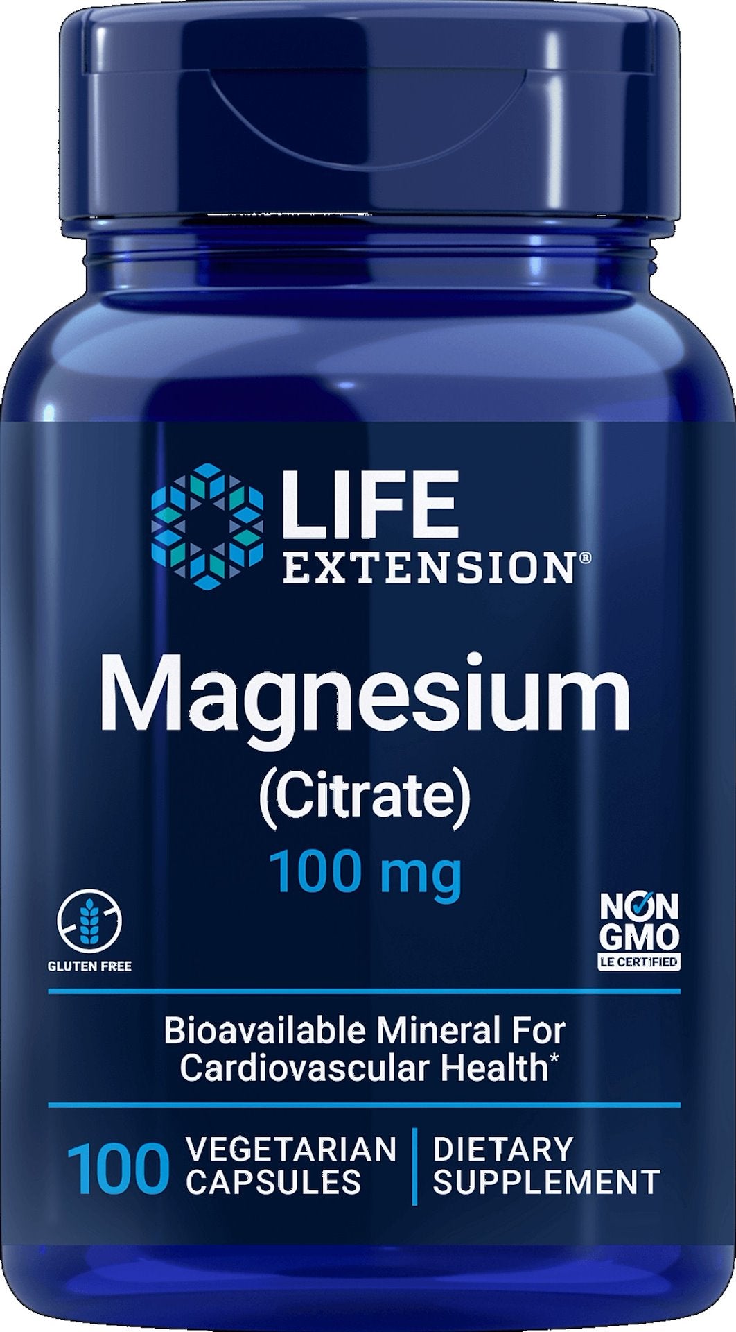 Life Extension Magnija citrāts – magnijs 100 mg 100 kapsulas