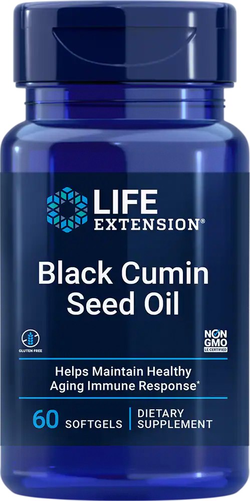 Life Extension Melnās ķimenes eļļa 60 kapsulas