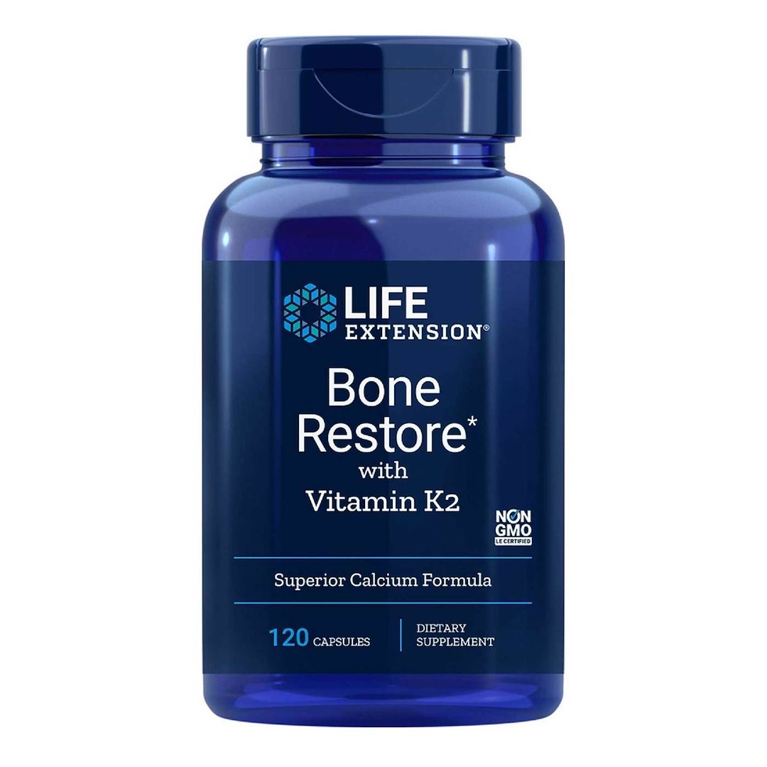 Life Extension Kaulu atjaunošana ar K2 vitamīnu 120 kapsulas