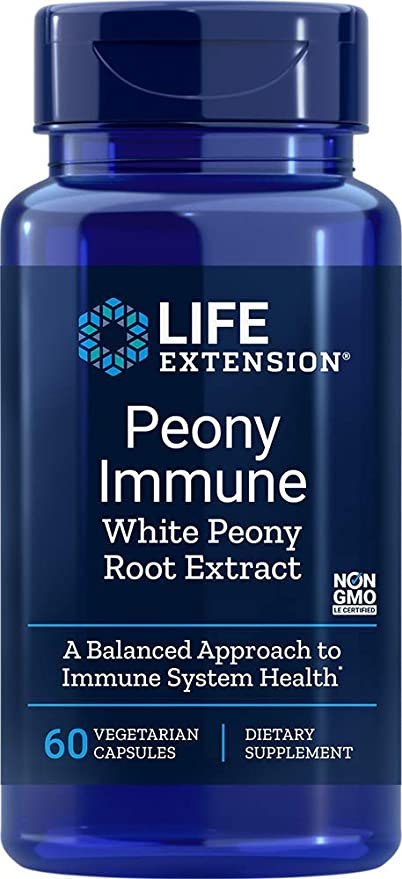 Life Extension Peoniju imunitātei – baltās peonijas ekstrakts 60 kapsulas