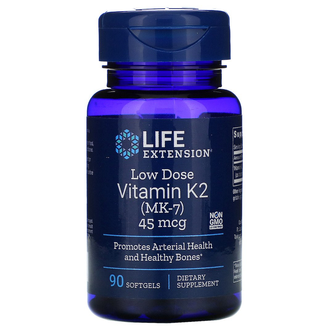 Life Extension Zemas devas K2 MK7 vitamīns 90 kapsulas