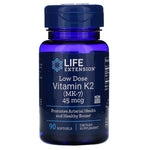 Life Extension Zemas devas K2 MK7 vitamīns 90 kapsulas