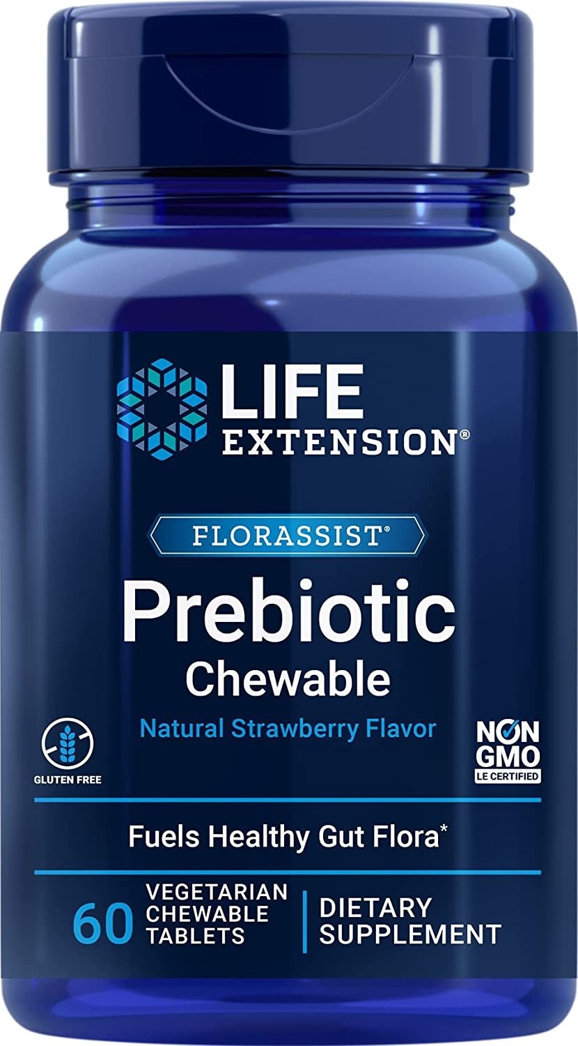 Life Extension Florassist prebiotiku košļājamās tabletes 60 tabletes