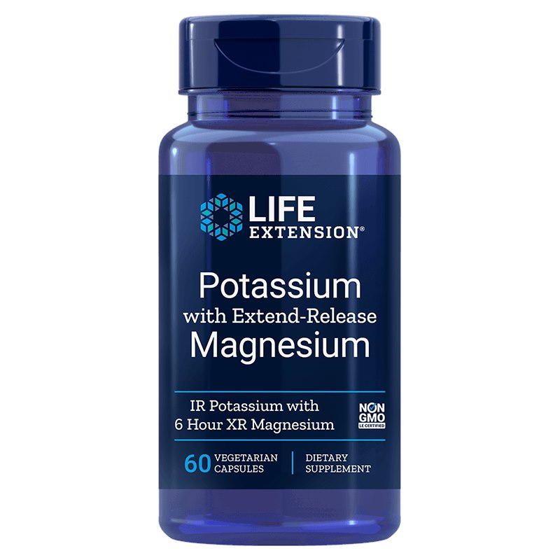 Life Extension Kālijs ar ilgstošas iedarbības magniju 60 kapsulas