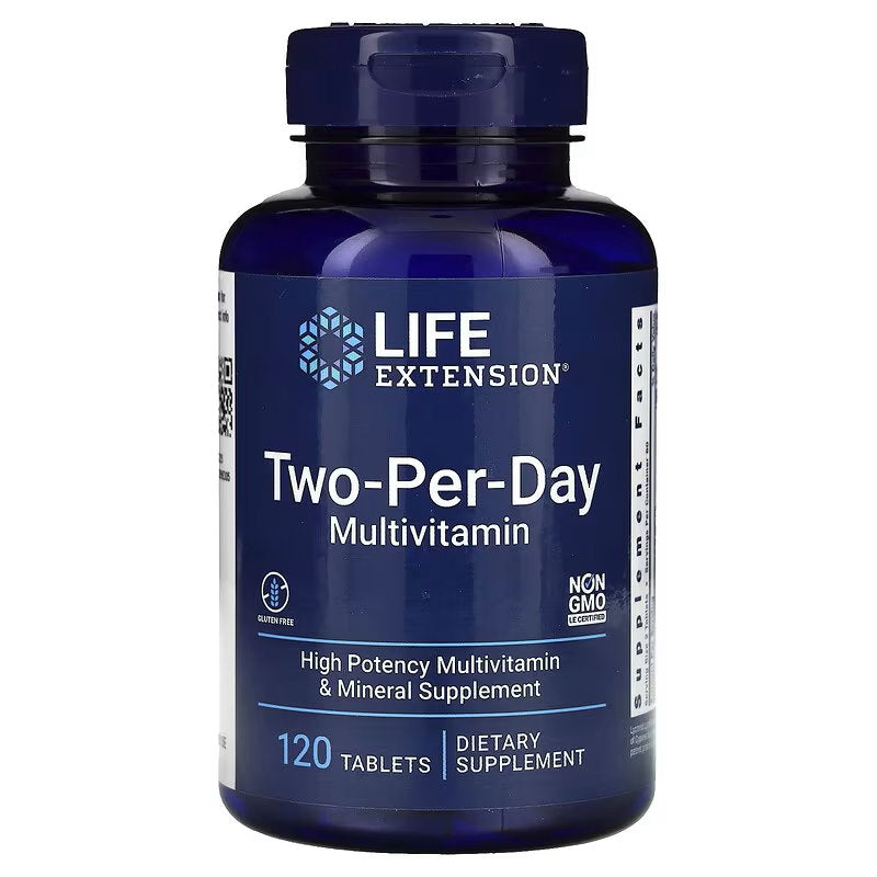 Life Extension Divas dienā multivitamīnu tabletes, 120 tabletes
