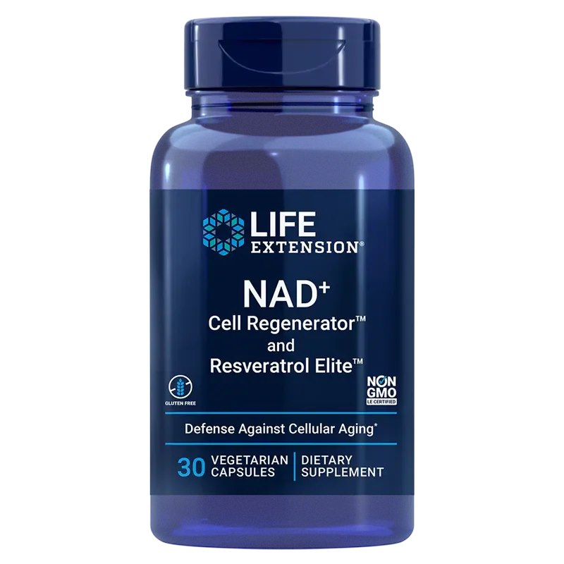 Life Extension NAD+ Cell Regenerator and Resveratrol Elite 30 kapsulu