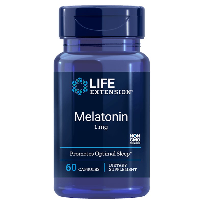 Life Extension Melatonīns 1 mg, 60 kapsulas