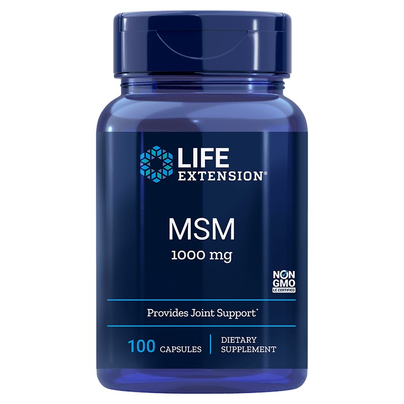 Life Extension Sieros MSM - metilsulfonilmetāns 100 kaps.