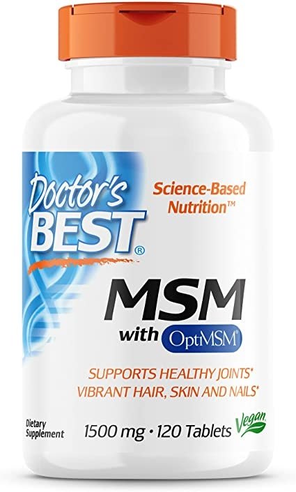 Doctor's Best MSM ar OptiMSM, 120 tabletes