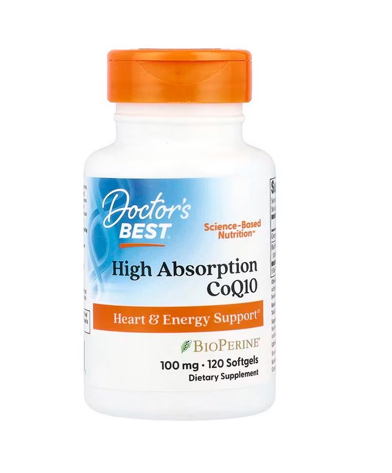 DOCTOR'S BEST koferments Q10 100 mg un piperīns BioPerine 120 kapsulas