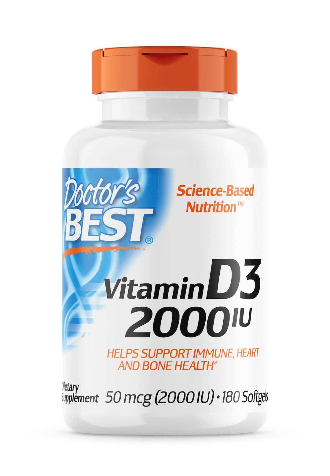 DOCTOR'S BEST D3 vitamīns 2000 IU 50 µg 180 kapsulas