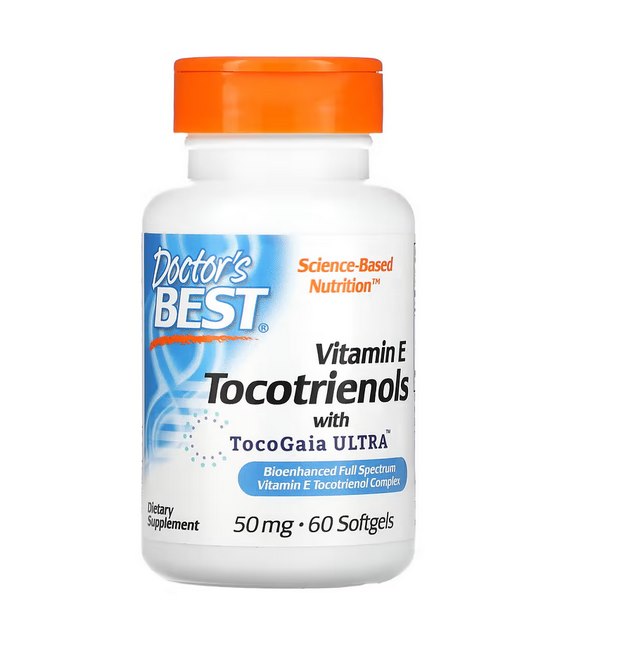 DOCTOR'S BEST tokotrienoli EVNol SupraBio - E vitamīns 60 kapsulas