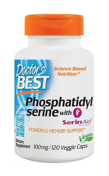 DOCTOR'S BEST fosfatidilserīns - fosfatidilserīns 100 mg 120 kapsulas