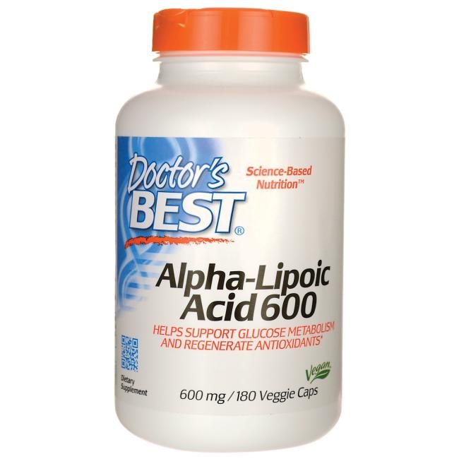 Doctor's Best ALA - alfa liposkābe 600 mg 180 kapsulas