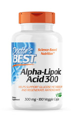Geriausias gydytojo ALA - alfa lipoīnskābe 300 mg 180 kapsulas