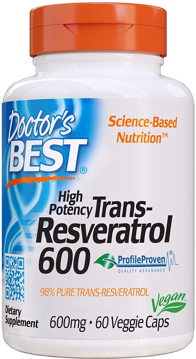 DOCTOR'S BEST trans-resveratrols 600 mg 60 kapsulas