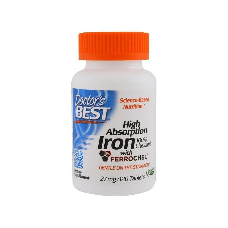 DOCTOR'S BEST dzelzs 27 mg – dzelzs 120 tabletes