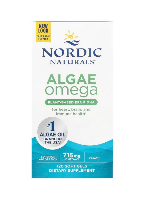 NORDIC NATURALS aļģu omega 120 kapsulas