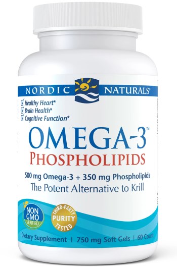 NORDIC NATURALS Omega-3 fosfolipīdi 60 kapsulas