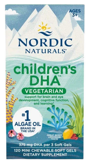 Nordic Naturals bērnu DHA, veģetārs, 120 kapsulas