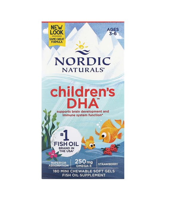 NORDIC NATURALS bērniem DHA 250 mg 180 kapsulas