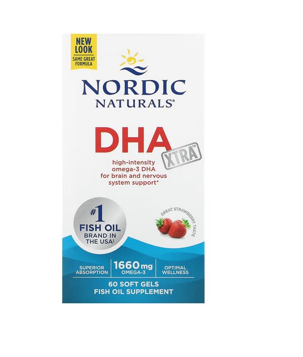 NORDIC NATURALS DHA Xtra Omega-3 eļļa 60 kapsulas