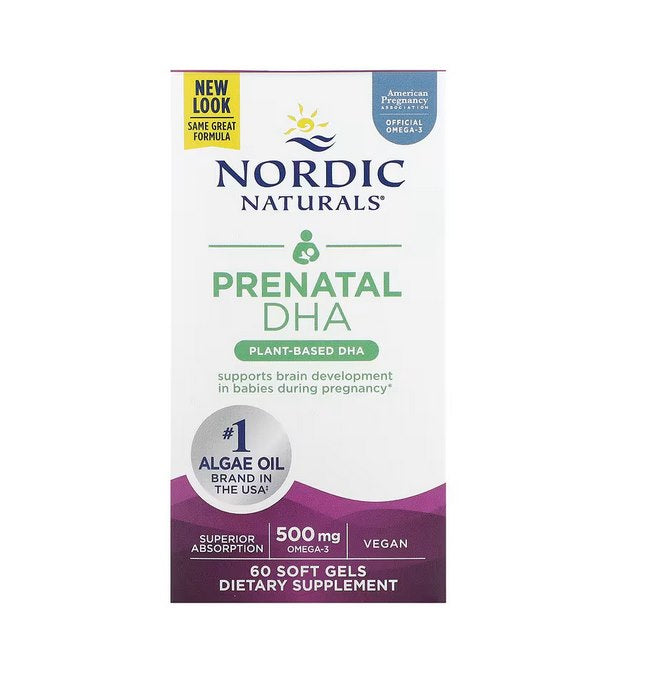 NORDIC NATURALS Prenatal DHA Omega 3 vegāns 60 kapsulas