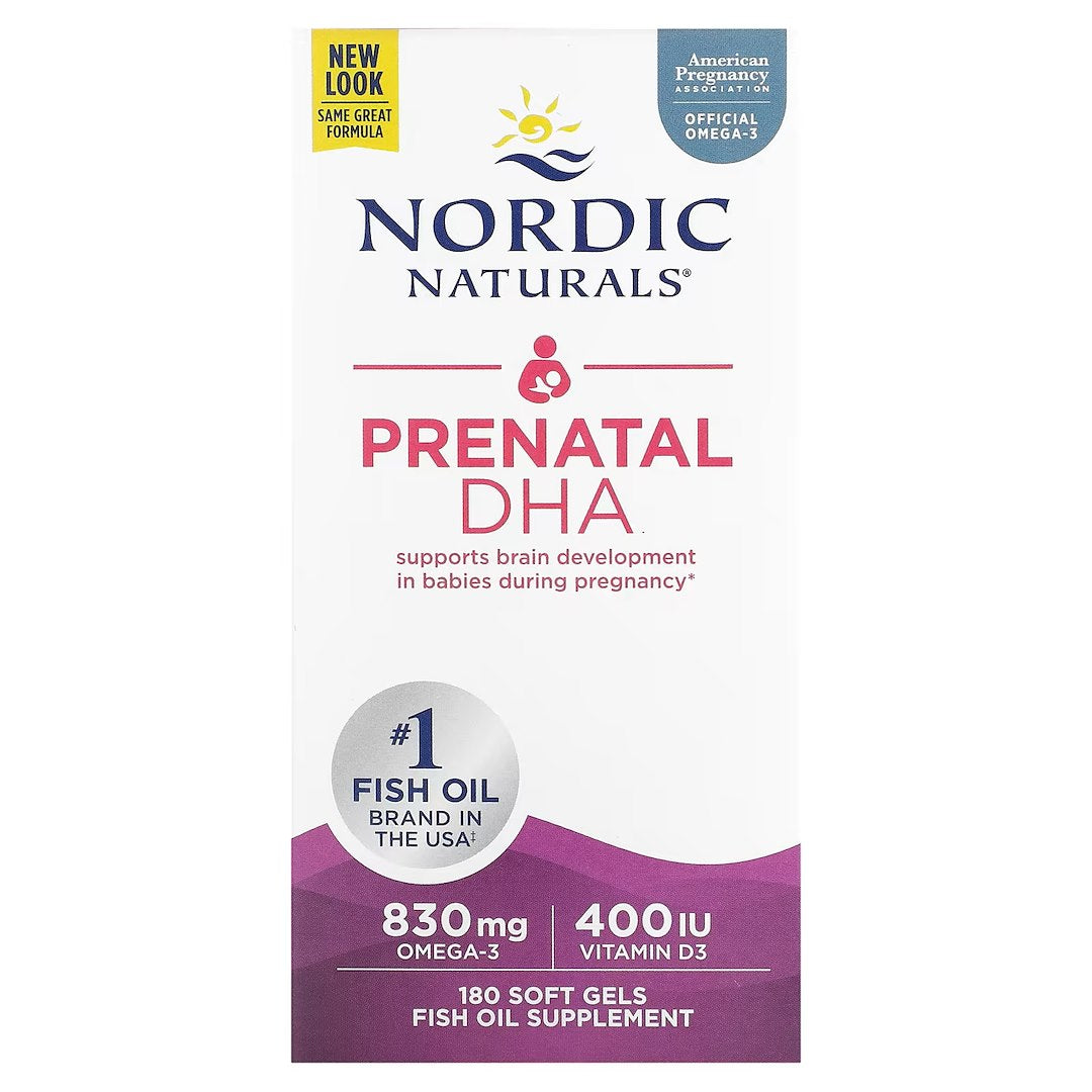 NORDIC NATURALS Prenatal DHA - bez garšas, 180 kapsulas